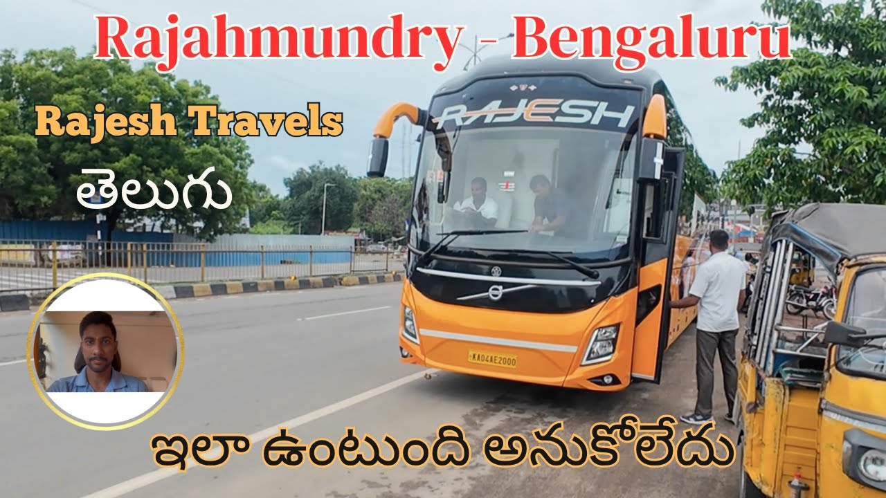 Rajahmundry to Bangalore Bus Journey 🚌 | Rajesh Transports Volvo 9600 Vlog in Telugu | Luxury Bus