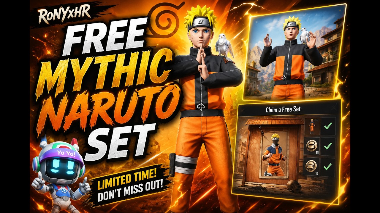 EXPLORE KONOHA CITY HUB 1 TIME| FREE MYTHIC NARUTO UZUMAKI SET. HOW TO COMPLETE NARUTO SET MISSIONS.