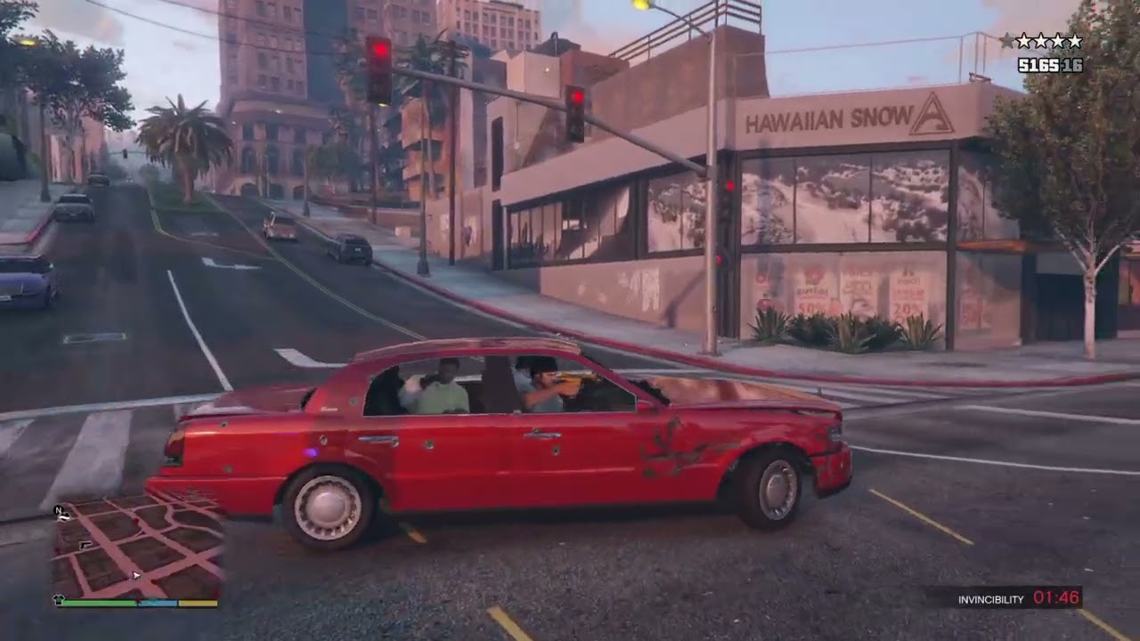 Grand Theft Auto V five-star police chase at night!