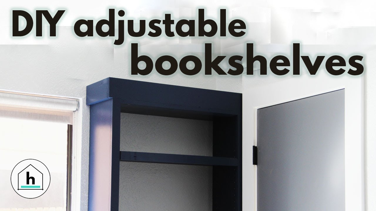 DIY Built-In Adjustable Bookshelf