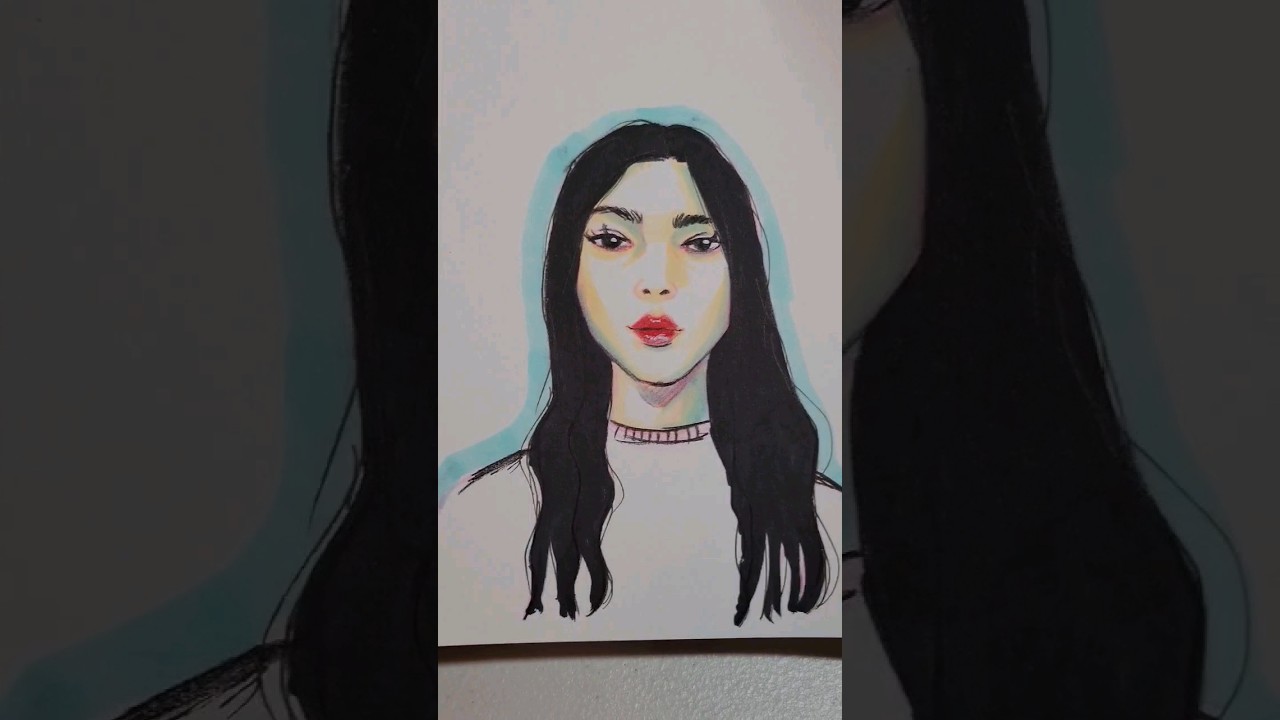 #timelapse #markerart #ohuhu #markers #ohuhuart #portraitart #traditionalart #sketchbook #drawing
