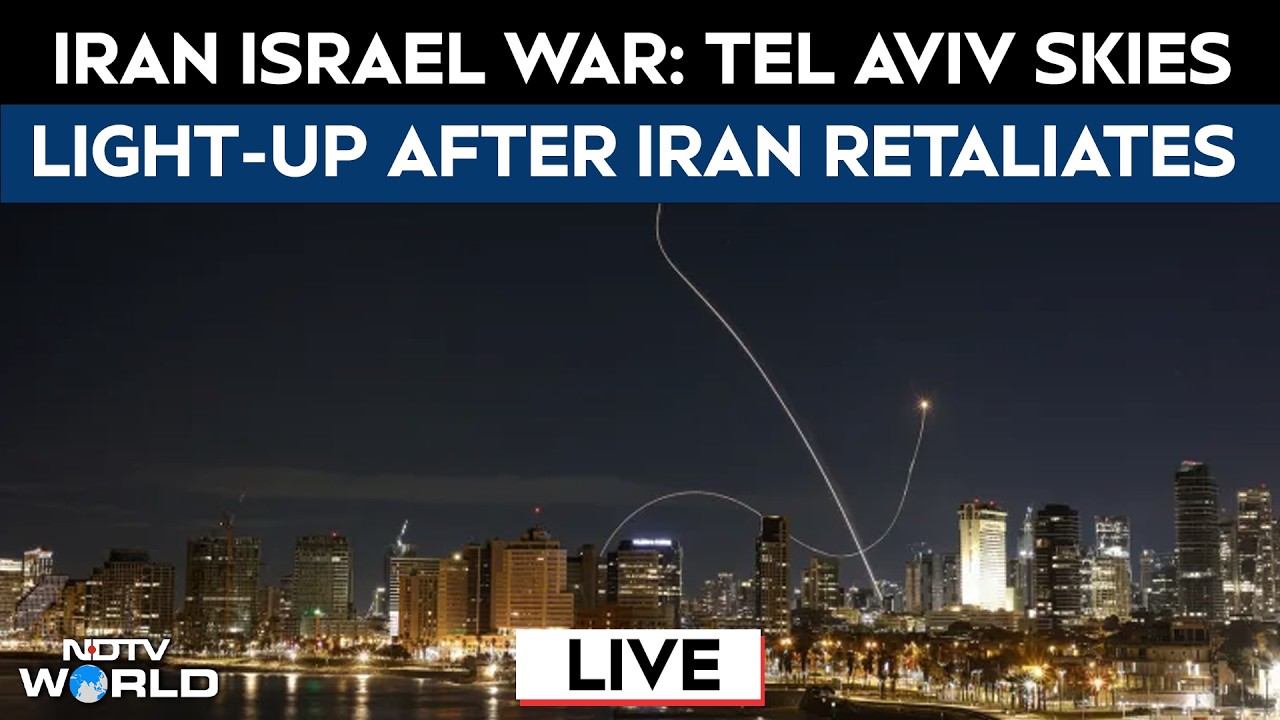 Iran Attacks Tel Aviv LIVE | Iron Dome Intercepts Iranian Missiles Over Tel Aviv LIVE