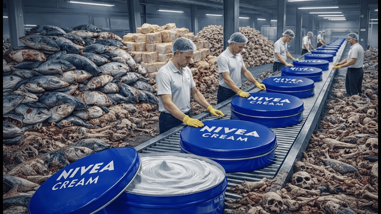 Por Dentro da Fábrica de Cremes de Luxo Nivea : De Ossos Animais a Produtos Premium (Completo)