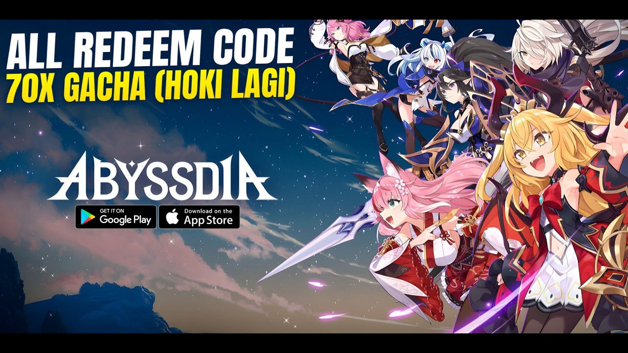 Banyak bansos All Gift Code! Hoki Gacha 70x  - ABYSSDIA (Android/IOS) Action RPG