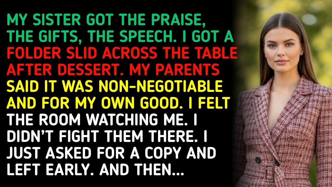 On My Graduation Night, My Parents Toasted My Sister And Handed Me A Contract I Didn't Understand...