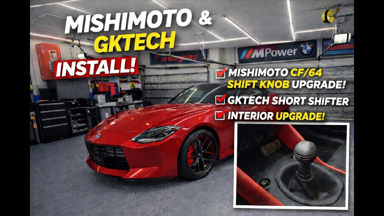 Модернизация рычага переключения передач Nissan Z 2025 года – установка ручки Mishimoto CF/64 и к...