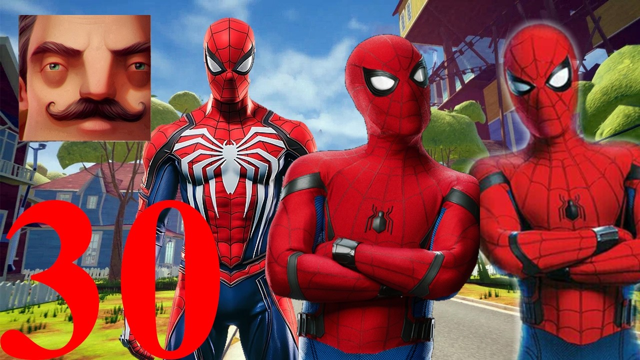 I Made 30 Spider-Man in Hello Neighbor Act 2 Rnadom