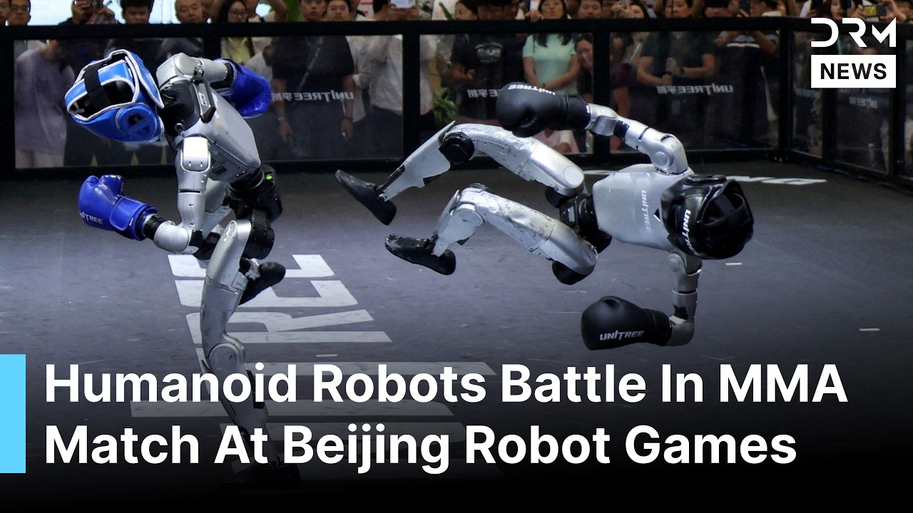 Humanoid Robots Enter The Ring For MMA Match At Beijing Robot Games | DRM News | AI1F