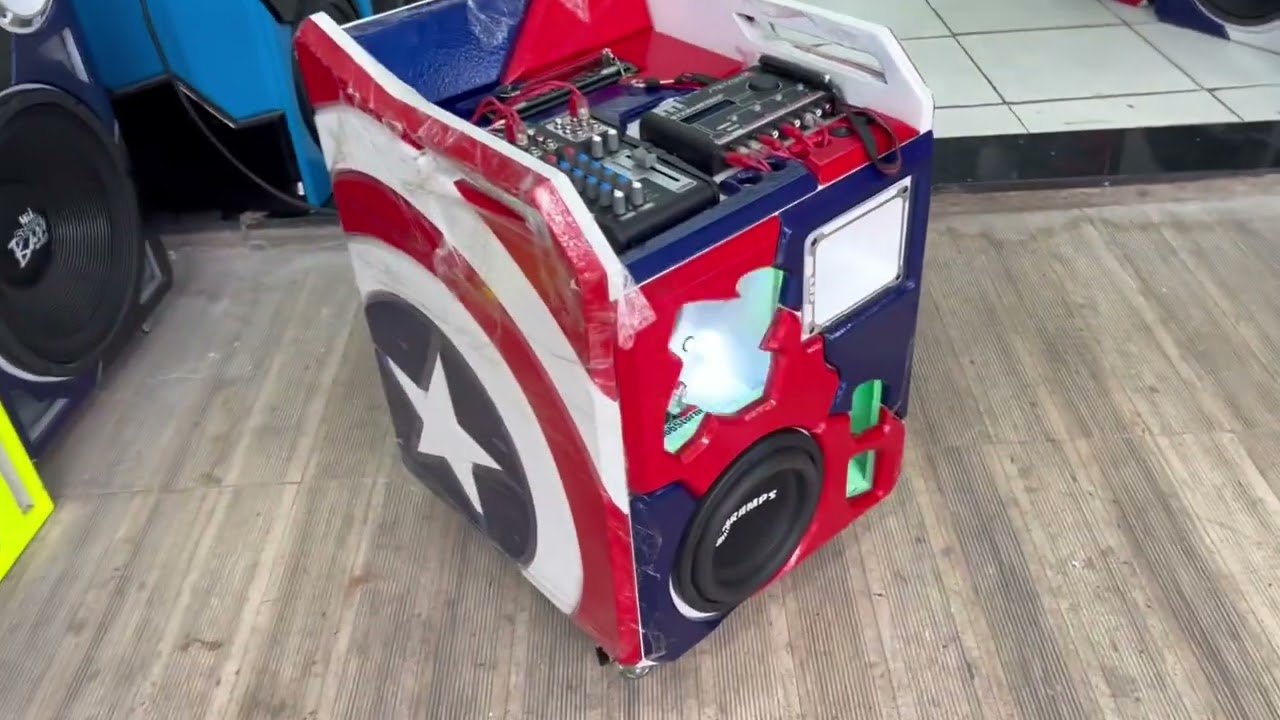 MINI CAIXA BOB CABULOSA COM GRAVE VIOLENTO TOCANDO FORTE !  TARAMPS 1200 DE 8 POLEGADAS + VULCA 1200