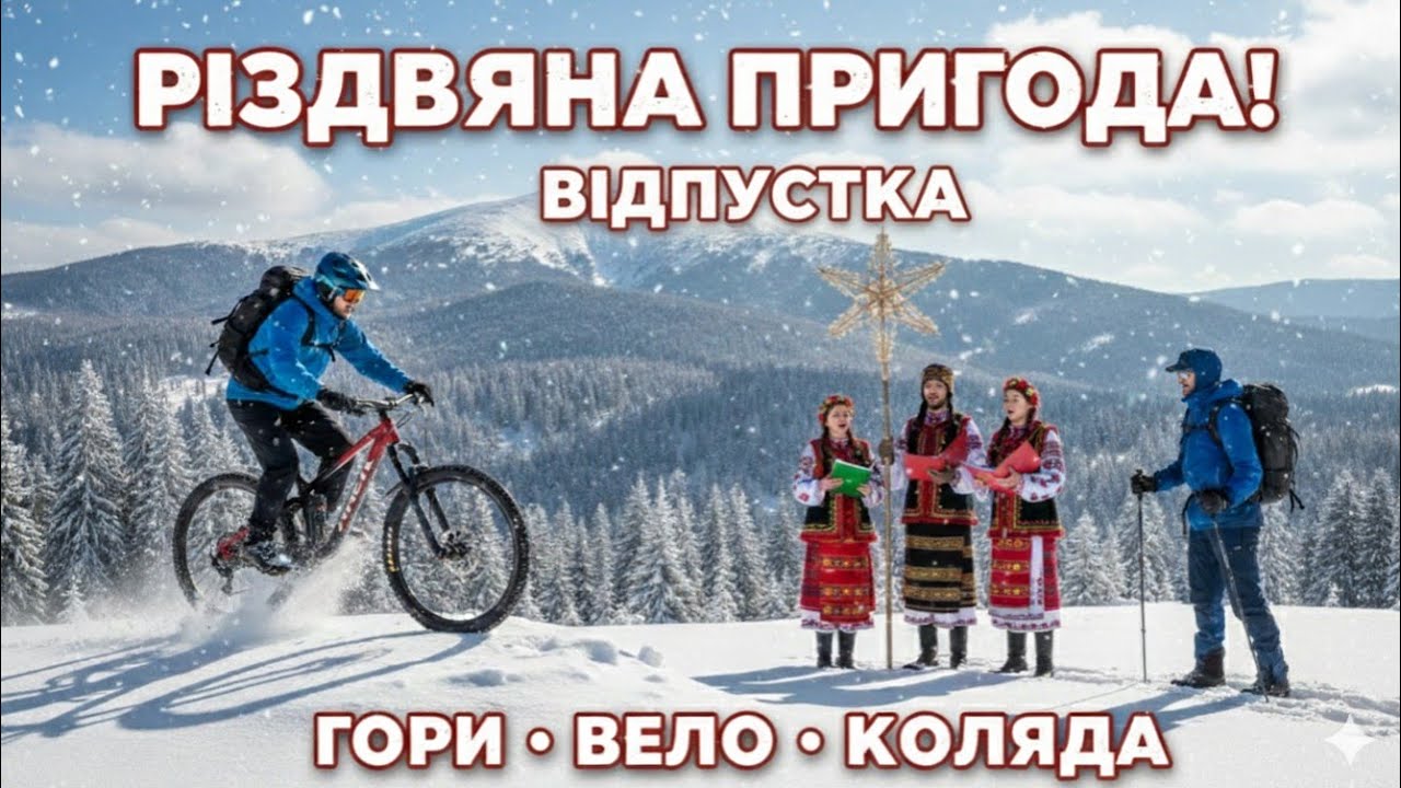 ВІДПУСТКА НА РІЗДВО. ГОРИ ∙ ВЕЛО · КОЛЯДА