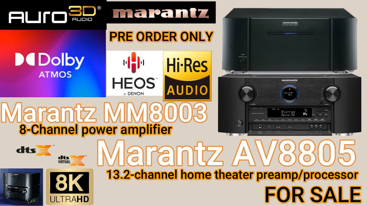 MARANTZ POWER AMP/ PROCESSOR  MM8003/AV8805 FOR SALE