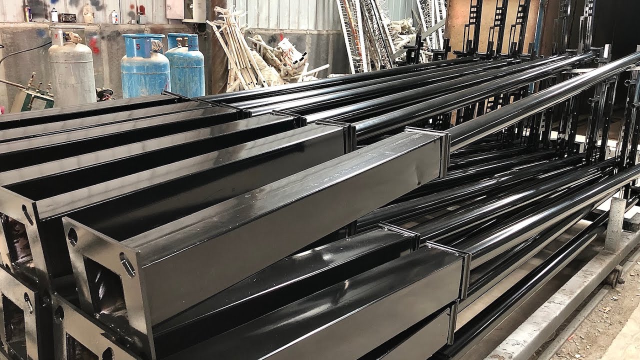中國工廠製作路燈杆的流程
