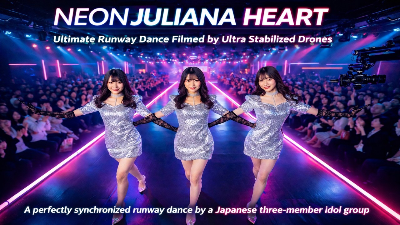 NEON JULIANA HEART – ドローン撮影ランウェイダンス