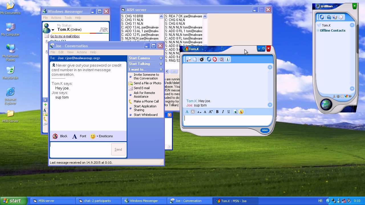 Old Software Revival: MSN Messenger Server with Windows Messenger 4.7 & Trillian 0.73
