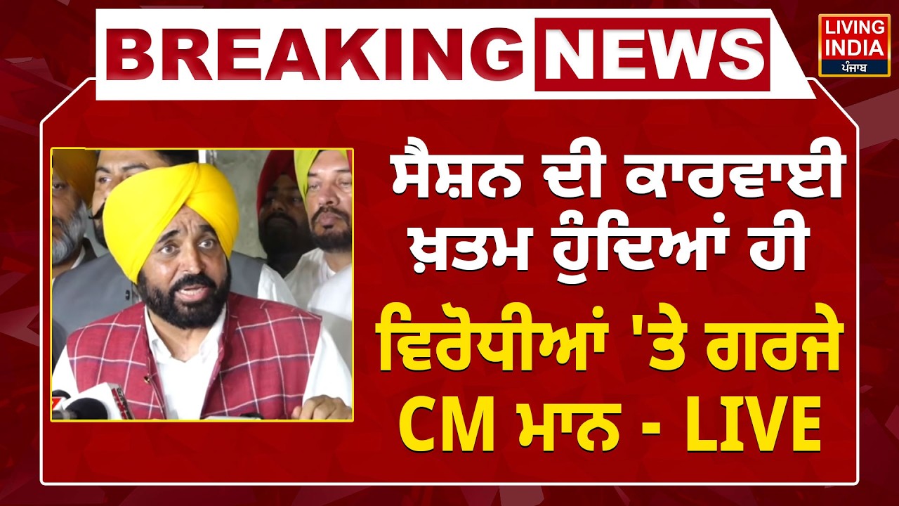 ਸੈਸ਼ਨ ਦੀ ਕਾਰਵਾਈ ਖ਼ਤਮ ਹੁੰਦਿਆਂ ਹੀ, ਵਿਰੋਧੀਆਂ 'ਤੇ ਗਰਜੇ CM Bhagwant Mann | Punjab Vidhan Sabha Session