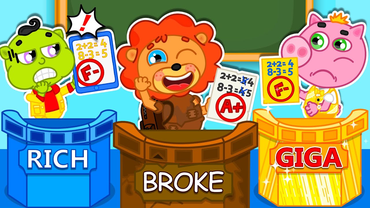 LeonCito | Dos estudiantes ricos y uno pobre | Dibujos animados | Video Para Ni&ntilde;os