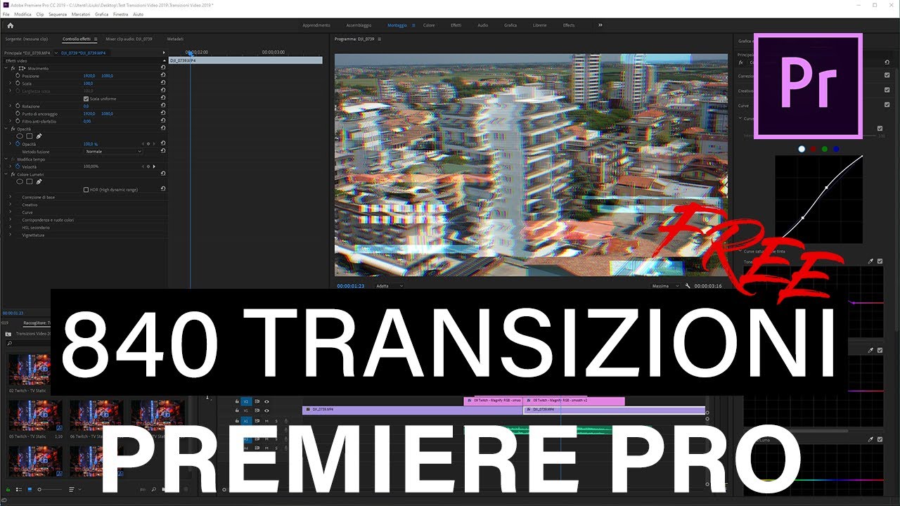 800+ TRANSIZIONI GRATIS PER PREMIERE PRO CC - Tutorial 2019