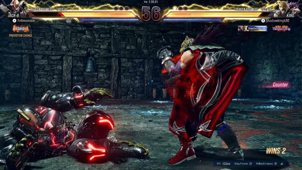 TEKKEN8 rank with king vs jack 8 again