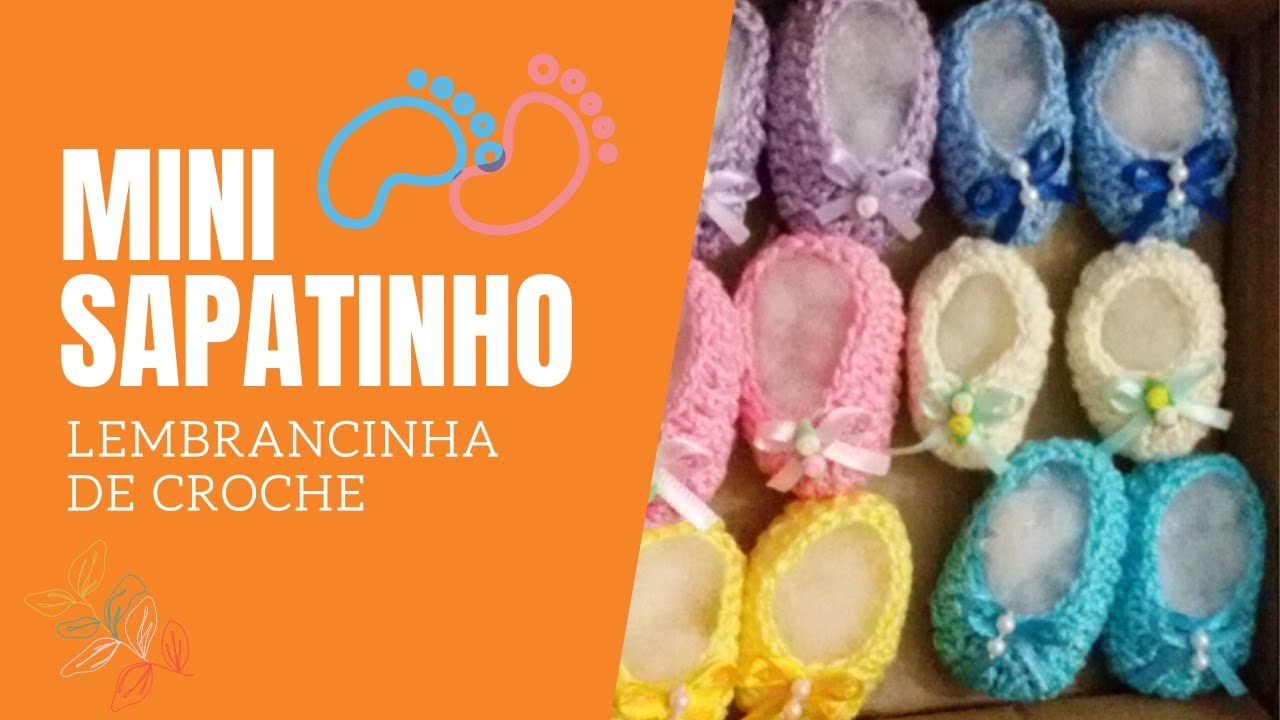 FAÇA UM MINI SAPATINHO DE CROCHE - LEMBRANCINHA FÁCIL DE VENDER /DICAS DE PREÇO (apenas dicas)