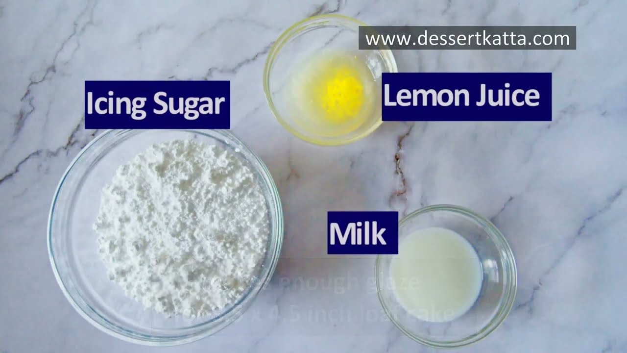 3 Ingredients lemon glaze recipe | Glaze for lemon pound cake | Lemon glaze for cake