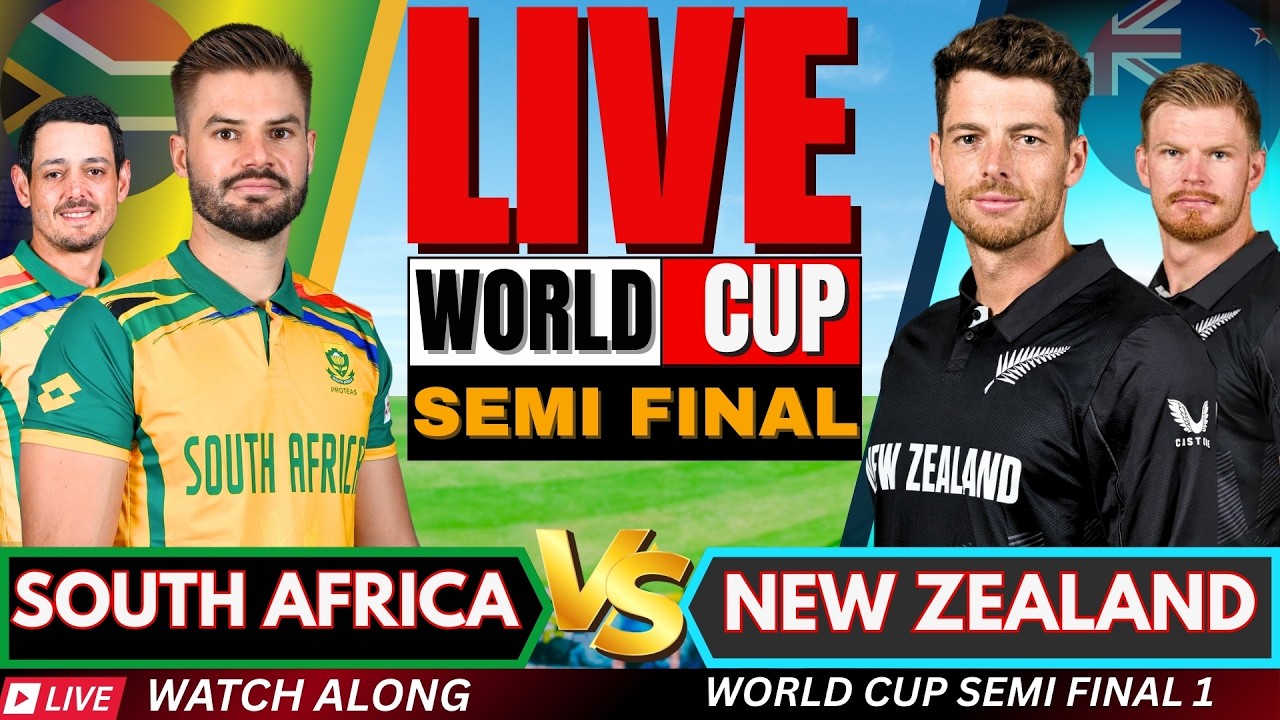 🔴LIVE: South Africa vs New Zealand world Cup Semi Final live match Score | SA vs NZ Live Match Today