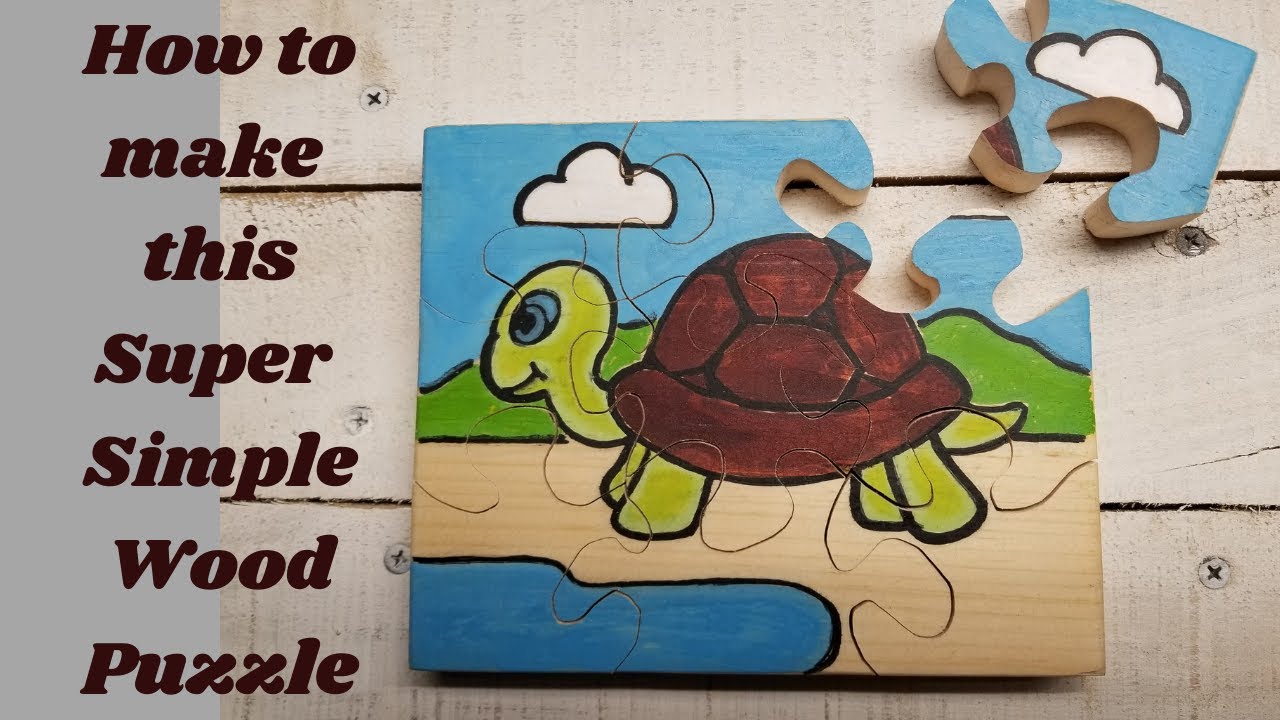 Super Simple Wood toy puzzle on a scroll saw