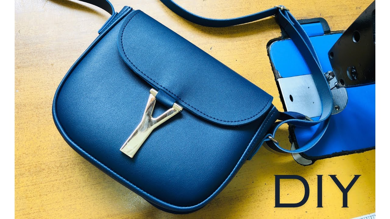 Simple and Stylish Y crossbody bag tutorial / pvc leather bag for women 