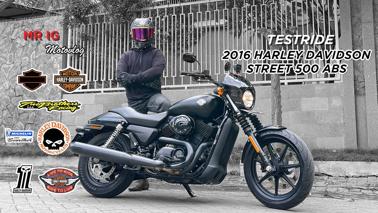 MOTOVLOG: TESTRIDE 2016 HARLEY-DAVIDSON STREET 500 ABS KNALPOT TWO BROTHERS INDONESIA!