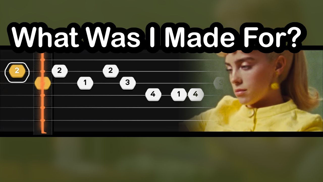 Billie Eilish - What Was I Made For? (EASY SLOW Guitar Tabs & chords Tutorial)