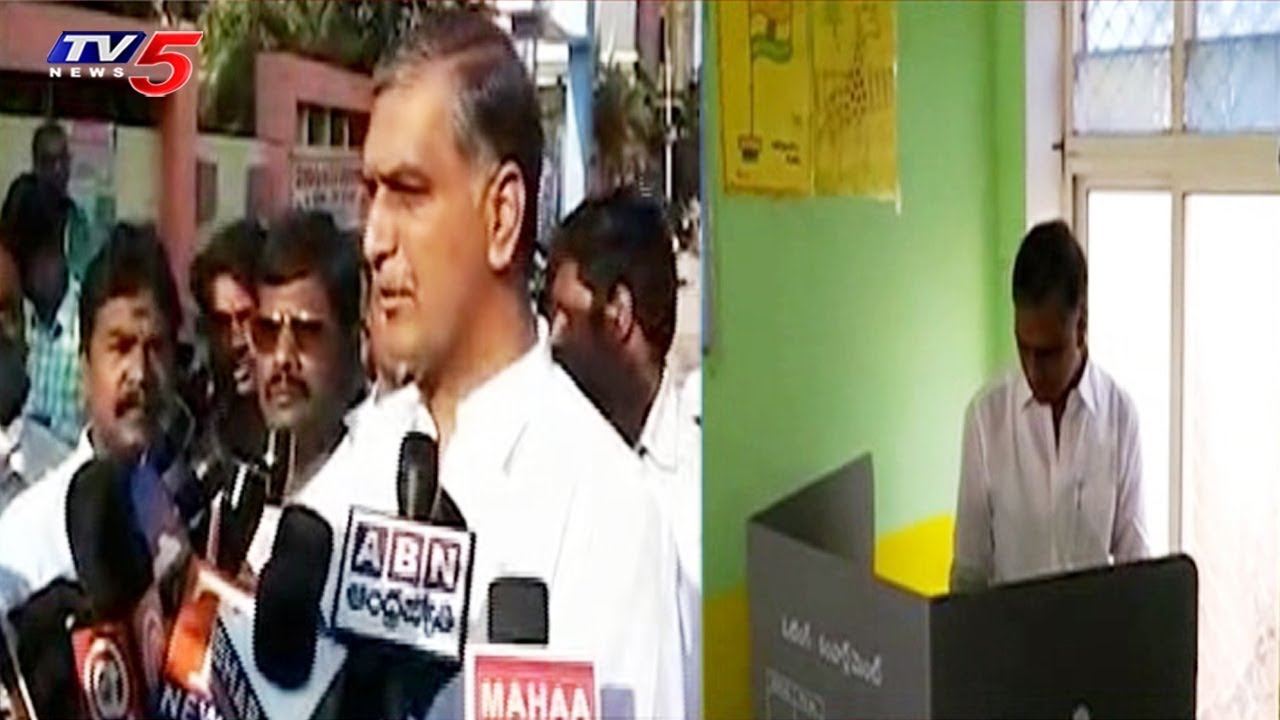 TRS Former Minister Harish Rao Casts His Vote in Siddipet | TV5 News