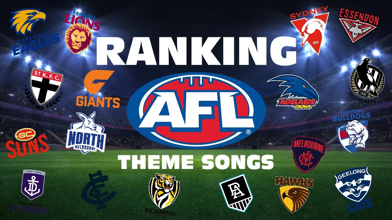 RANKING AFL THEME SONGS (UPDATED 2023)