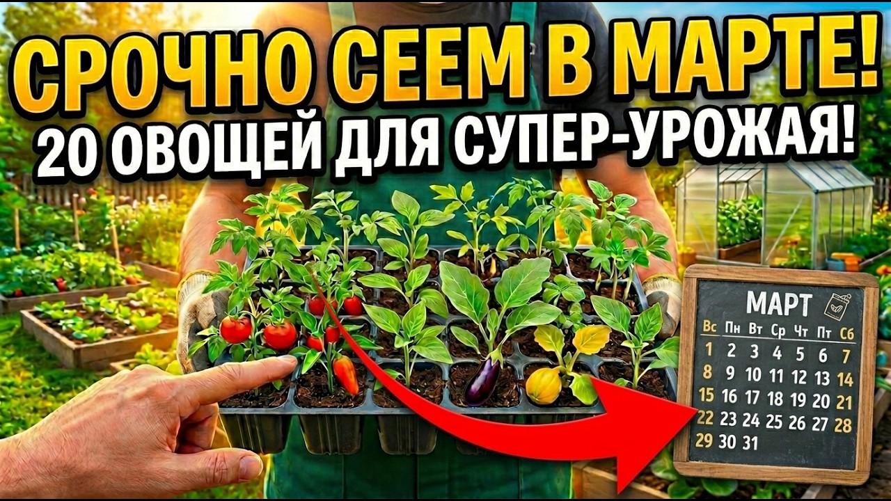Что сажать в марте в теплицу и открытый грунт: рассада для быстрого урожая