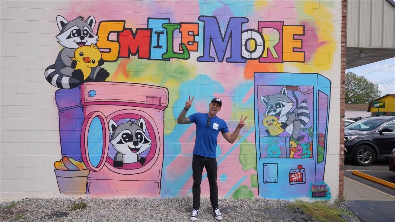 Smile More Mural (for Roman Atwood)