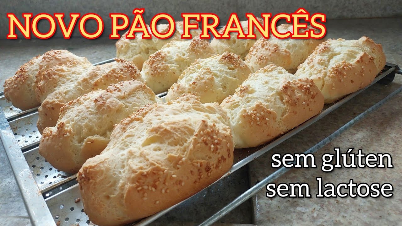 NOVO PÃO FRANCÊS SEM GLÚTEN SEM LACTOSE | RENDE  DE 11 A 12 PÃEZINHOS | NO FORNO CRESCE MUITO