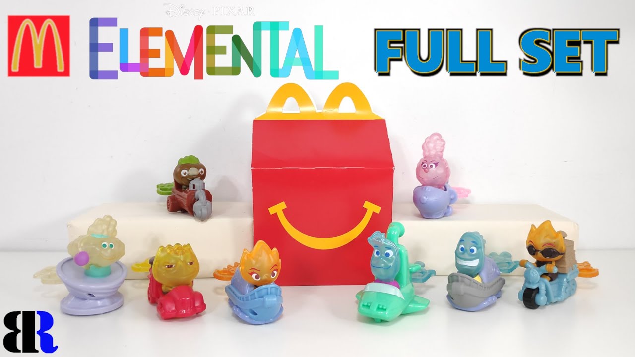 Elemental Happy Meal Full Set | 2023 McDonalds Happy Meal Complete Set Collection