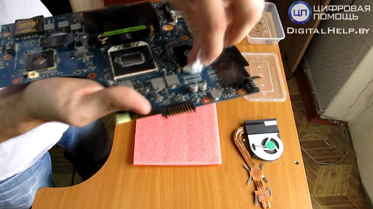Разборка и чистка ноутбука Asus K55D