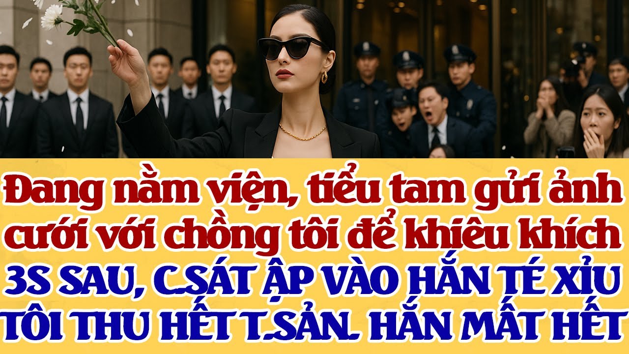 Lúc nằm viện, tiểu tam gửi ảnh cưới với chồng tôi khiêu khích. 3S SAU VỆ SĨ, C.SÁT ẬP VÀO HẮN TÉ XỈU