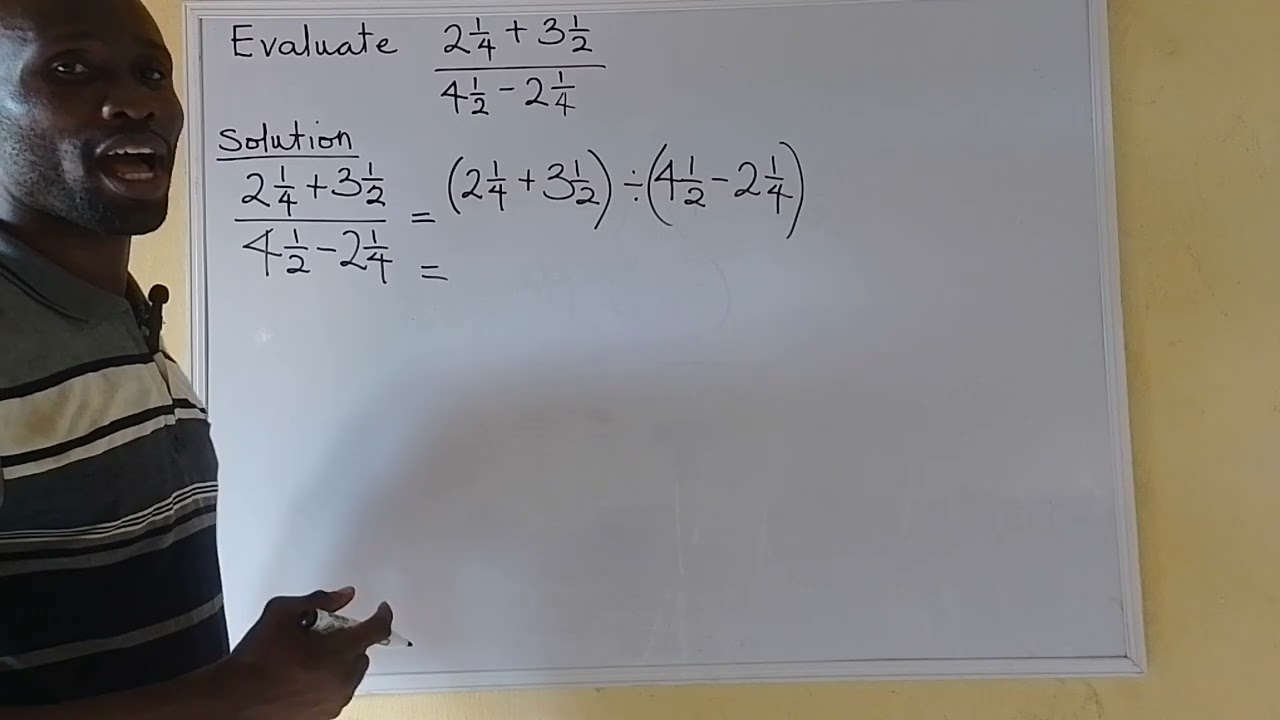Addition , subtraction and division of fractions 