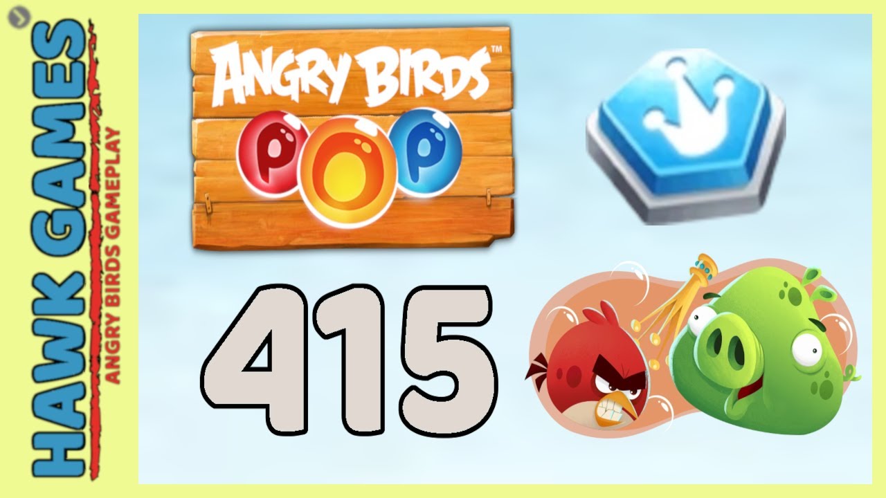 Angry Birds Stella POP Bubble Shooter Level 415 - Walkthrough, No Boosters