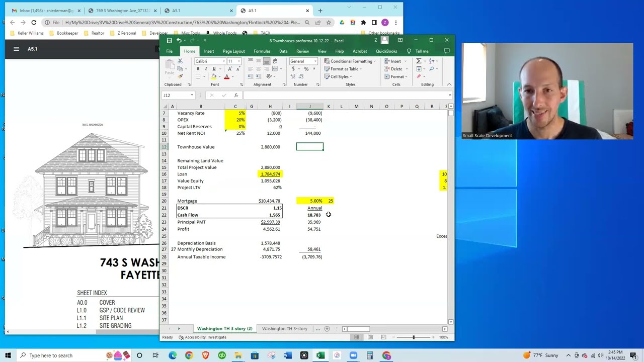 Financing & ProForma for a small townhouse development
