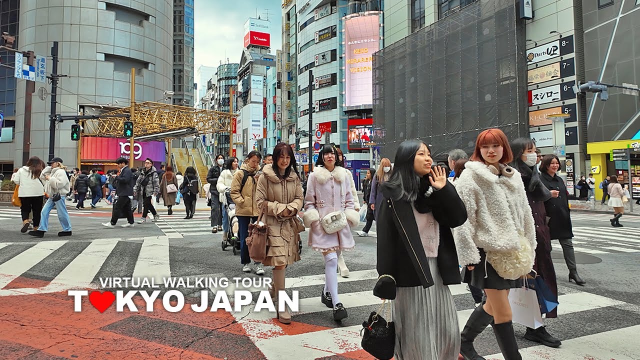 TOKYO CITY TRAVEL 23 - Walking Tour Shibuya, Udagawacho, Shibuya Station, Miyashita Park, Japan, 4K