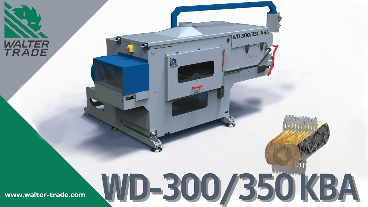 Double arbor multirip gangsaw WD-300/350 KBA WALTER for center cants processing