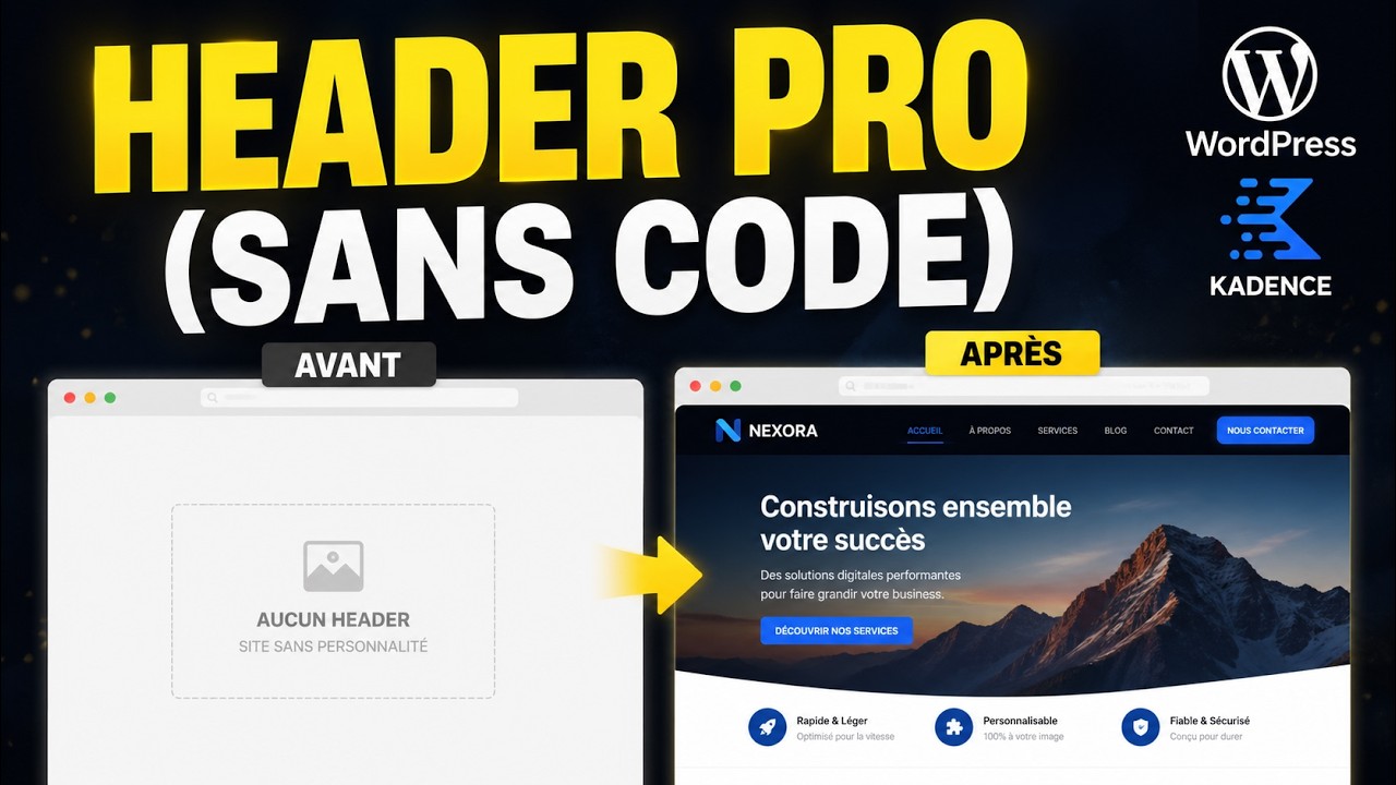 WordPress : Créer Facilement un En-tête et Pied de Page Personnalisés avec Kadence