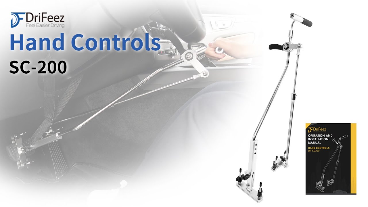 DriFeez Hand Controls SC-200 for Disabled Drivers Push and Pull | All Metal Steel Handicap Driving
