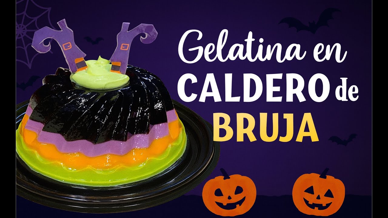 Gelatina en Caldero de Bruja | Fácil, divertida y perfecta para Halloween