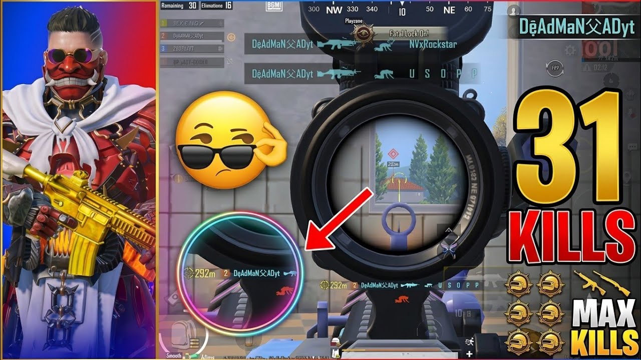 292m Knock🥱💀With M249 By DeadmanAd - 31 Kills Gameplay😈| Hacker Bolte | #deadmanad #bgmi #bgmiindia