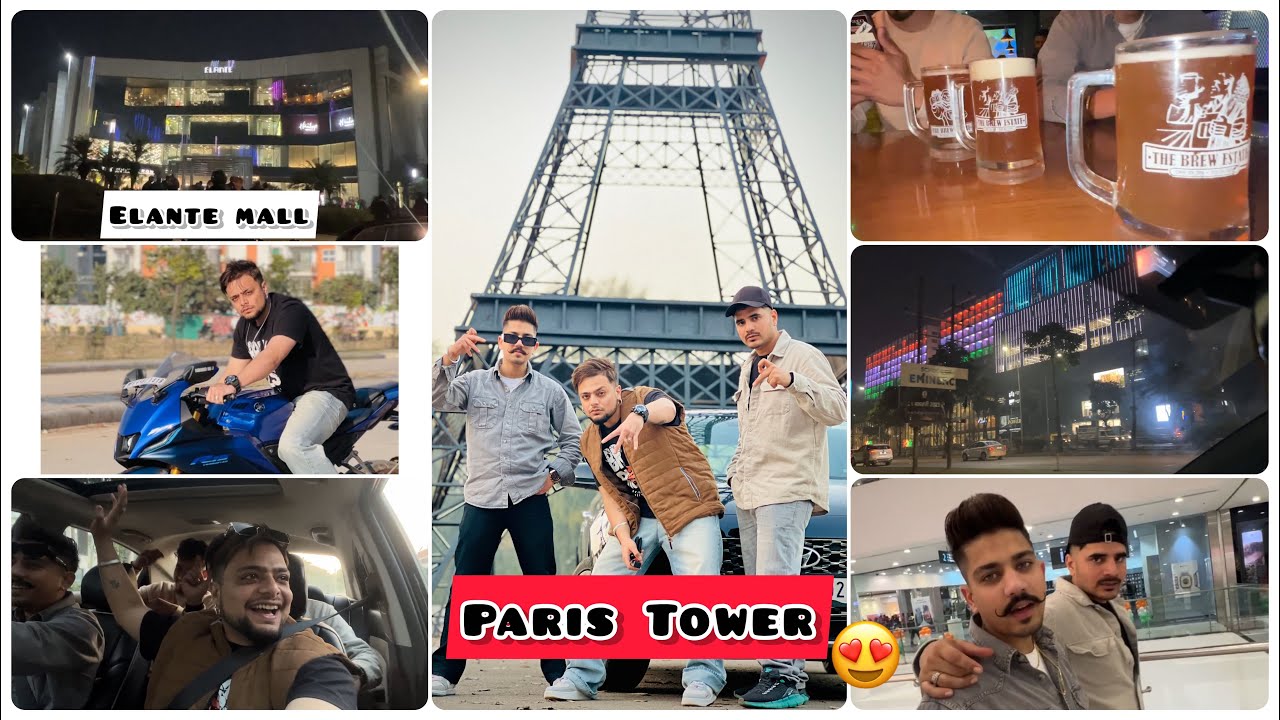 Chandigarh Gerhi😍 / Paris Tower🗼/ Elante Mall❤️