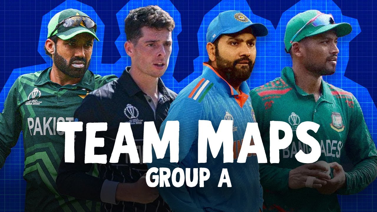Champions Trophy Team Maps - Group A | #cricket
