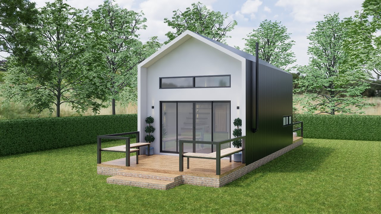 Modern Small Cabin Design With Loft | Tiny Cabin House