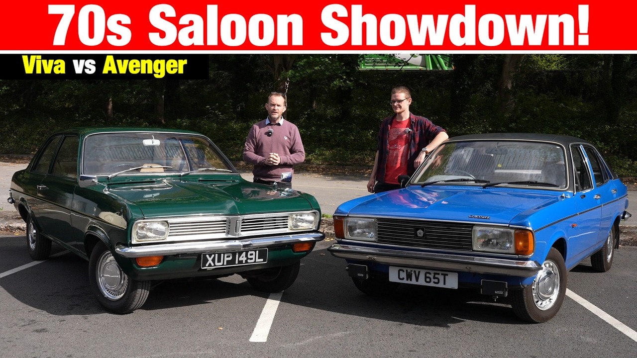 Vauxhall Viva HC против Chrysler Avenger — семейные автомобили 1970-х годов!